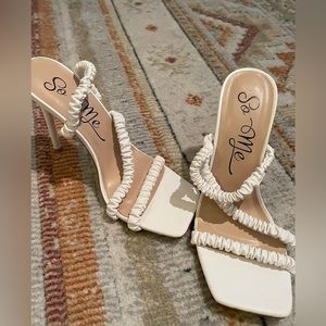 So Me White heels